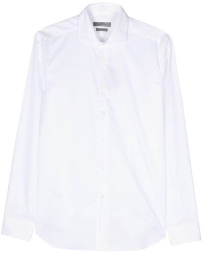 Corneliani Camisa de crepé y gasa - Blanco