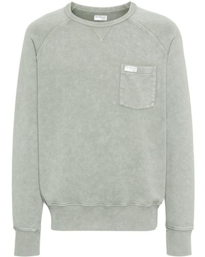 Fay Logo-appliqué Cotton Sweatshirt - Gray