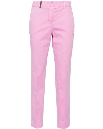 Peserico Schmale Cropped-Hose - Pink