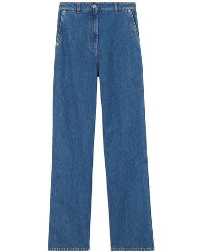 Burberry High-waisted Straight-leg Jeans - Blue