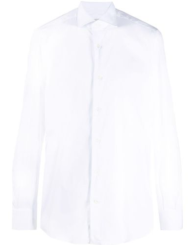 Mazzarelli Plain Buttoned Shirt - White