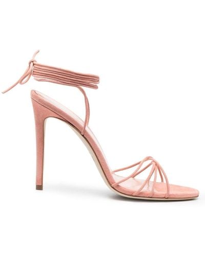 Paris Texas 105mm Nicole Lace-up Sandal - Pink