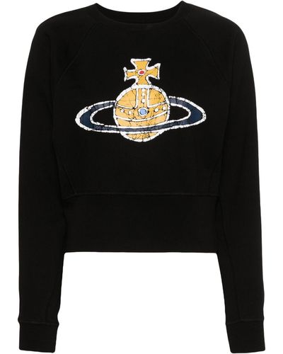 Vivienne Westwood Sweatshirt mit Orb-Print - Schwarz
