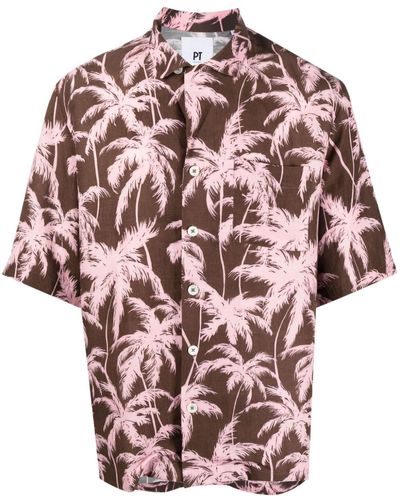PT Torino Graphic-print Short-sleeve Shirt - Pink