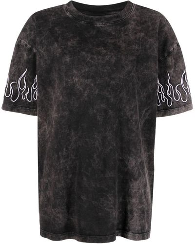Vision Of Super Camiseta con llamas estampadas - Negro