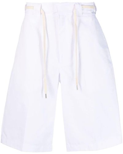 Drole de Monsieur Twill Bermuda Shorts - White