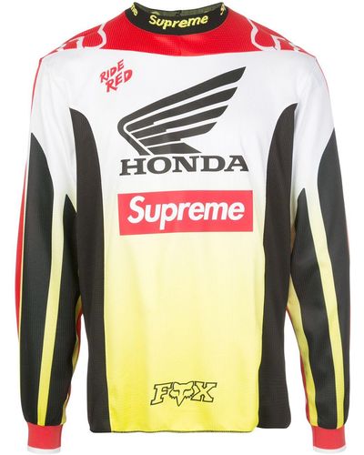 Supreme Honda Fox Racing Moto Jersey T - Rouge