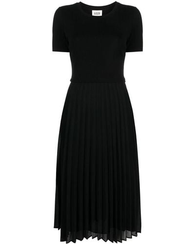 Claudie Pierlot Teli Pleated Midi Dress - Black