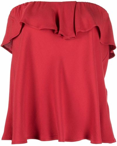 Societe Anonyme Ruffled-detail Off-shoulder Blouse - Red