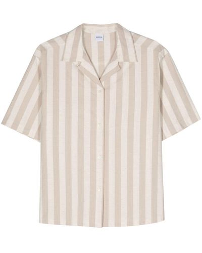 Aspesi Striped Slub-texture Shirt - Natural