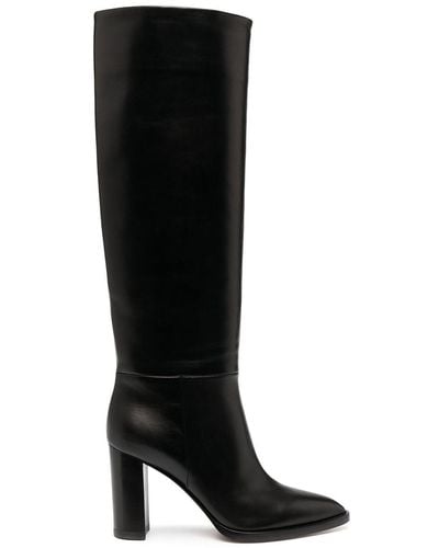 Gianvito Rossi Kerolyn Pointed Leather Boots - Black