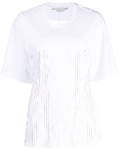 Stella McCartney Corset-style Cotton T-shirt - White