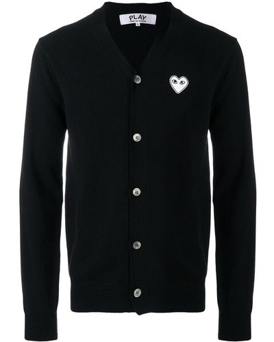 COMME DES GARÇONS PLAY Embroidered Heart Sweater - Black