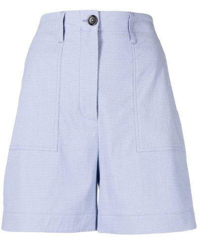 PS by Paul Smith Pantalones cortos de vestir de talle alto - Azul
