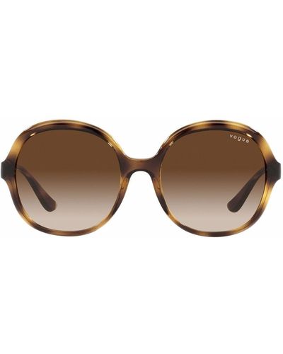 Vogue Eyewear Runde Sonnenbrille in Schildpattoptik - Braun