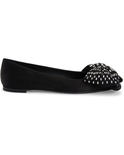 Giuseppe Zanotti buckle-detail leather balarina shoes - Black