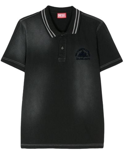 DIESEL T-smid Katoenen Poloshirt - Zwart