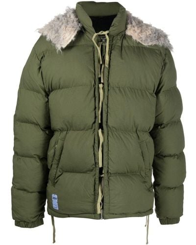 McQ Hooded Zip-up Padded Coat - Green