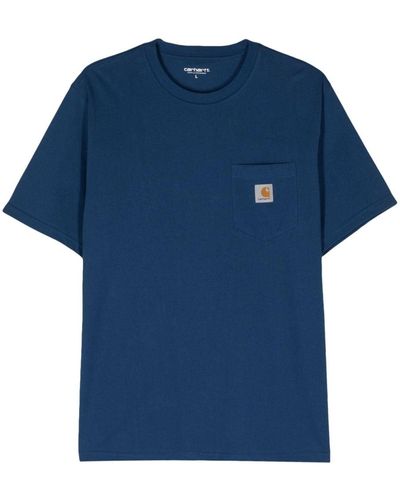 Carhartt T-Shirt mit Logo-Patch - Blau