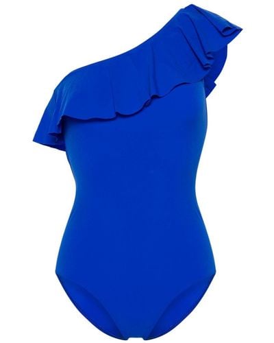 Isabel Marant Sicylia Ruffle-detail Swimsuit - Blue
