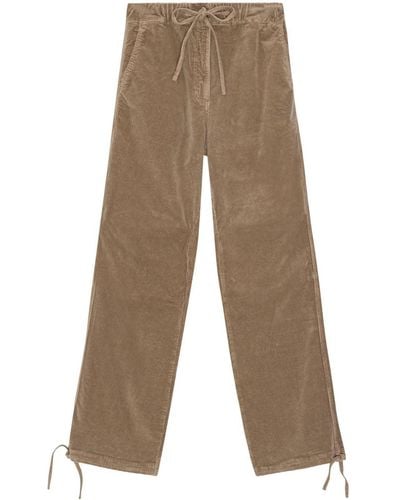 Ganni Pantalones de pana - Marrón