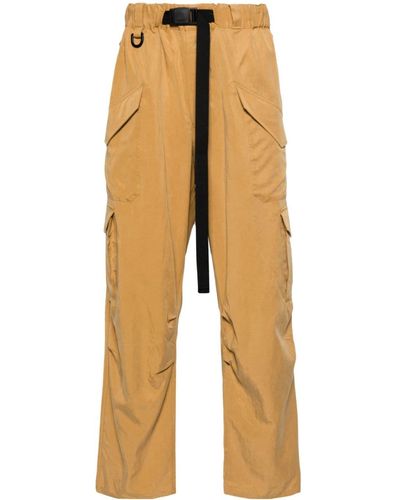 Y-3 Wash Tw Wide-leg Trousers - Natural