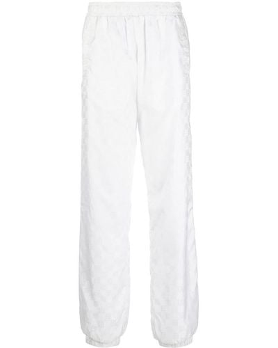MISBHV Monogram-print Elasticated-waist Track Pants - White