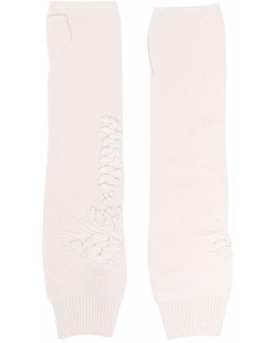 Barrie Cashmere Mittens - White