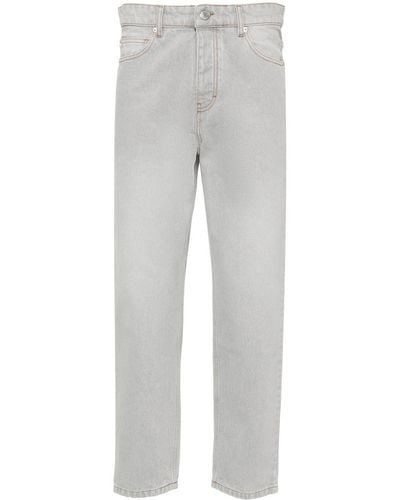 Ami Paris Cropped Tapered Jeans - Grey