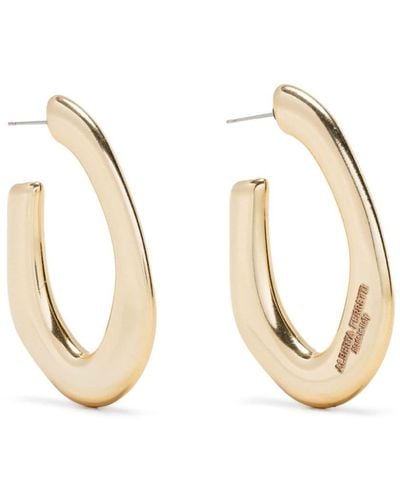 Alberta Ferretti Asymmetric-Hoop Earrings - Metallic
