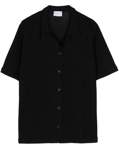 BLUE SKY INN Waffle-knit Cotton Shirt - Black