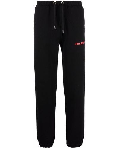 Just Cavalli Party Side-graphic Track Trousers - Black