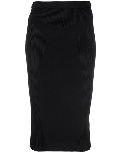 Pinko Low-rise Knitted Midi Skirt - Black