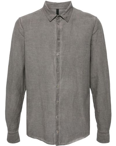 Poeme Bohemien Classic-collar Buttoned Shirt - Grey
