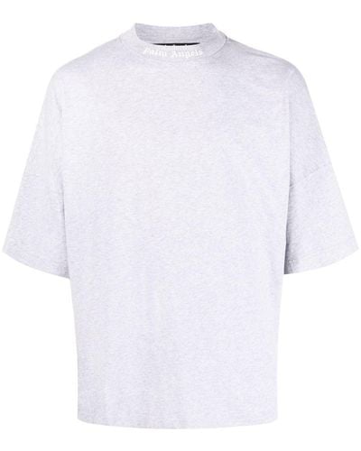 Palm Angels Cotton T-shirt With Logo - White