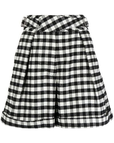 KENZO Check-pattern Shorts - Black