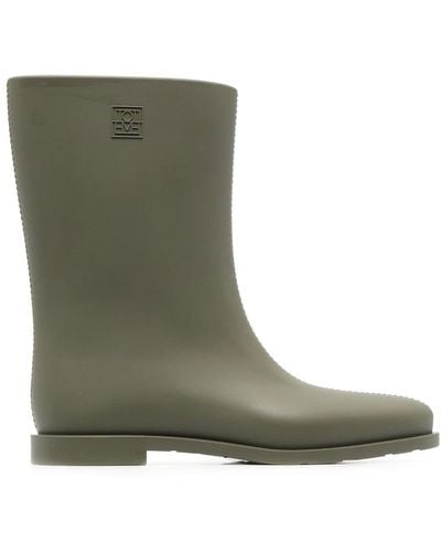 Totême Rain Logo-debossed Boots - Green