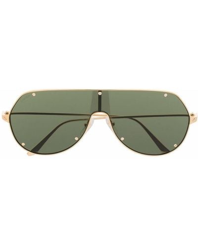 Cartier Gafas de sol con montura envolvente - Verde