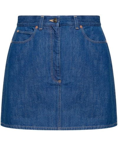 Gucci Mini-rok Met Ceintuur - Blauw