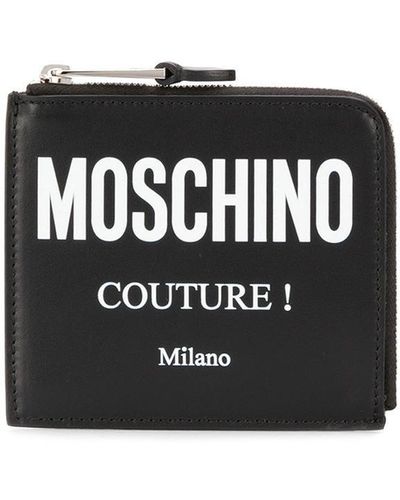 Moschino Cartera con logo y cremallera Couture - Negro