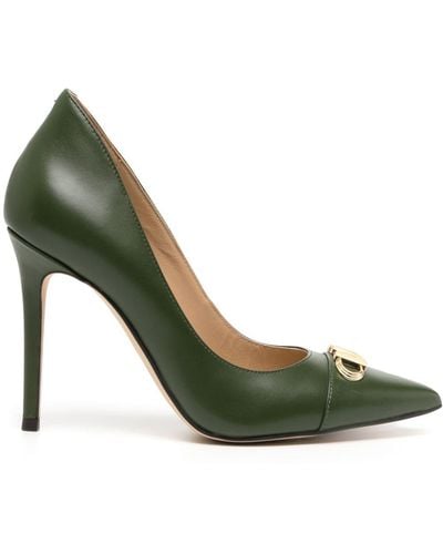 Michael Kors Parker 100mm Leather Court Shoes - Green