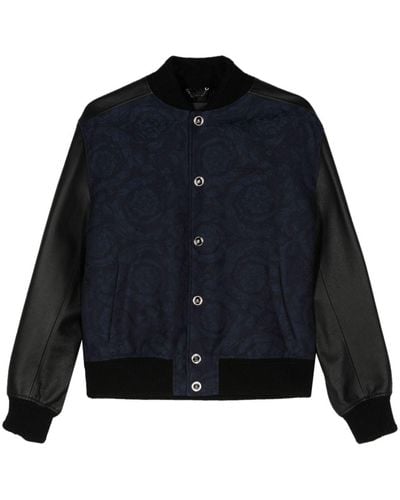 Versace バロッコジャカード ジャケット - ブルー