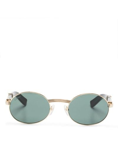 Cartier Première De Cartier Oval-frame Sunglasses - Green