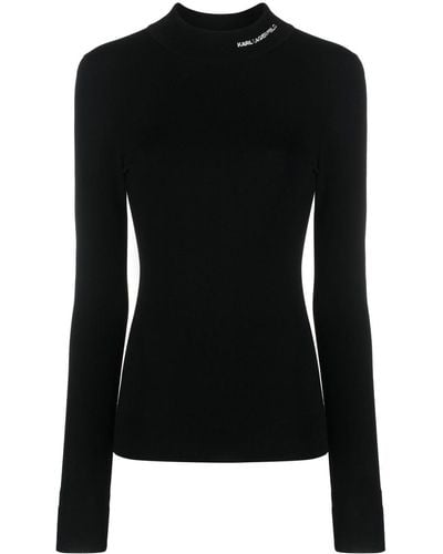 Karl Lagerfeld タートルネック セーター - ブラック