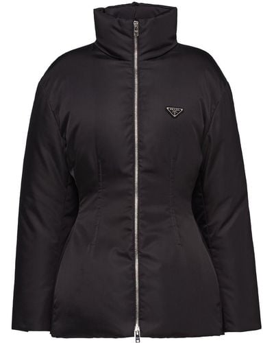 Prada Re-nylon Puffer Jacket - Black