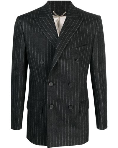 Golden Goose Pinstriped Double-breasted Blazer - Black