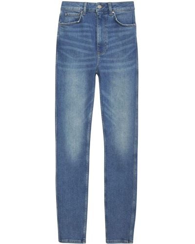 Anine Bing Skinny-Jeans mit hohem Bund - Blau