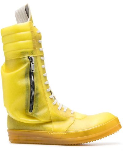 Rick Owens Cargo Basket Boots - Yellow