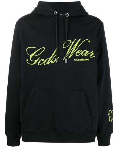 Gcds Hoodie Met Tekst - Zwart