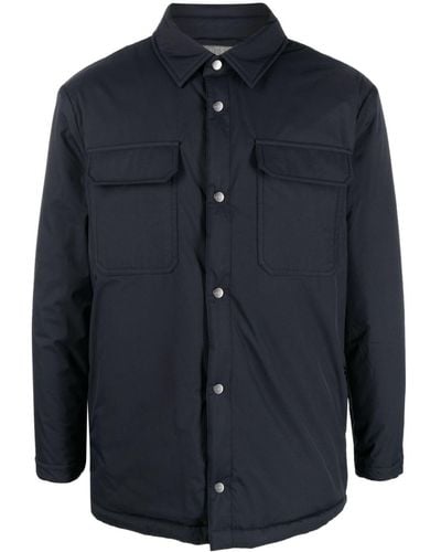 Kiton Quilted Shirt Jacket - Blue